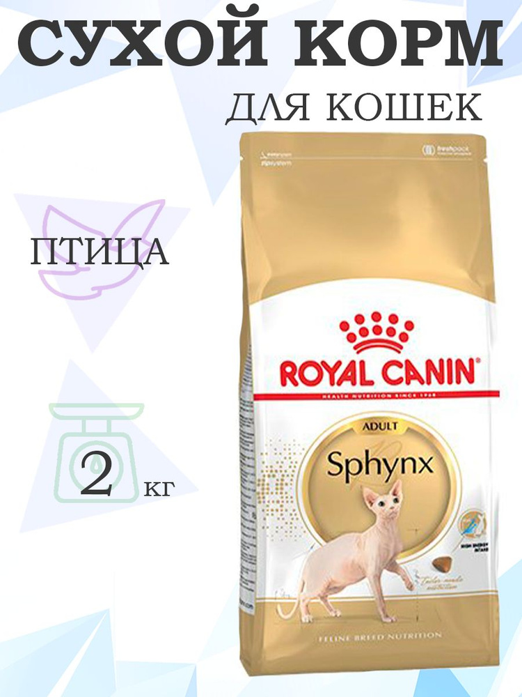 Royal Canin Breed cat Sphynx / Сухой корм Роял Канин для взрослых кошек породы Сфинкс страше 1 года, #1