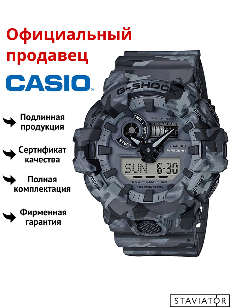 Японские мужские наручные часы Casio G-Shock GA-700CM-8A #1