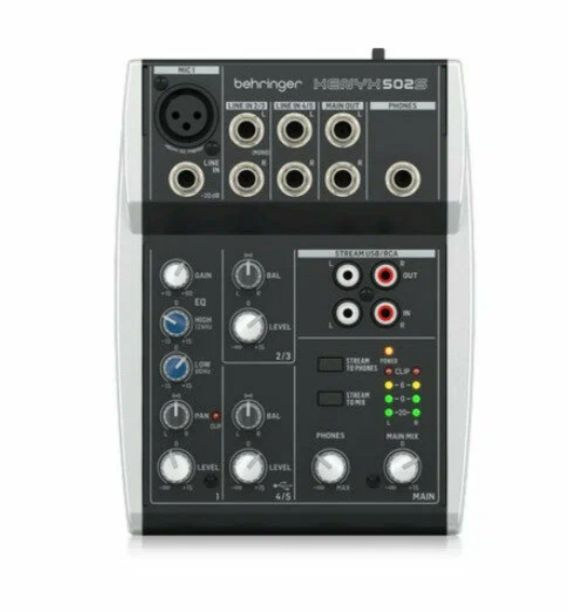 BEHRINGER XENYX 502S аналоговый микшер с 5 входами и USB интерфейсом для стриминга  #1