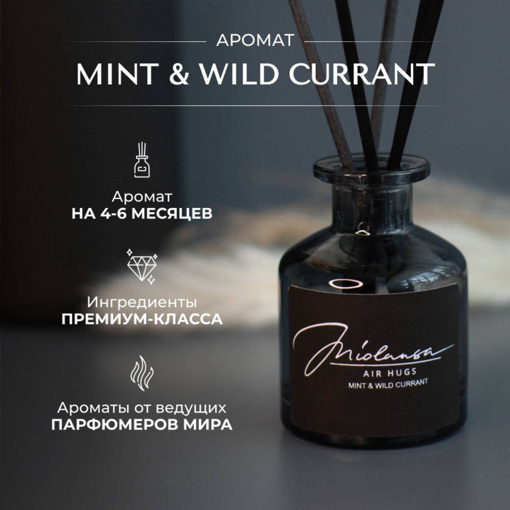 Ароматический диффузор для дома MIOLANSA Мята & Дикая смородина (Mint & Wild currant), 50 мл  #1