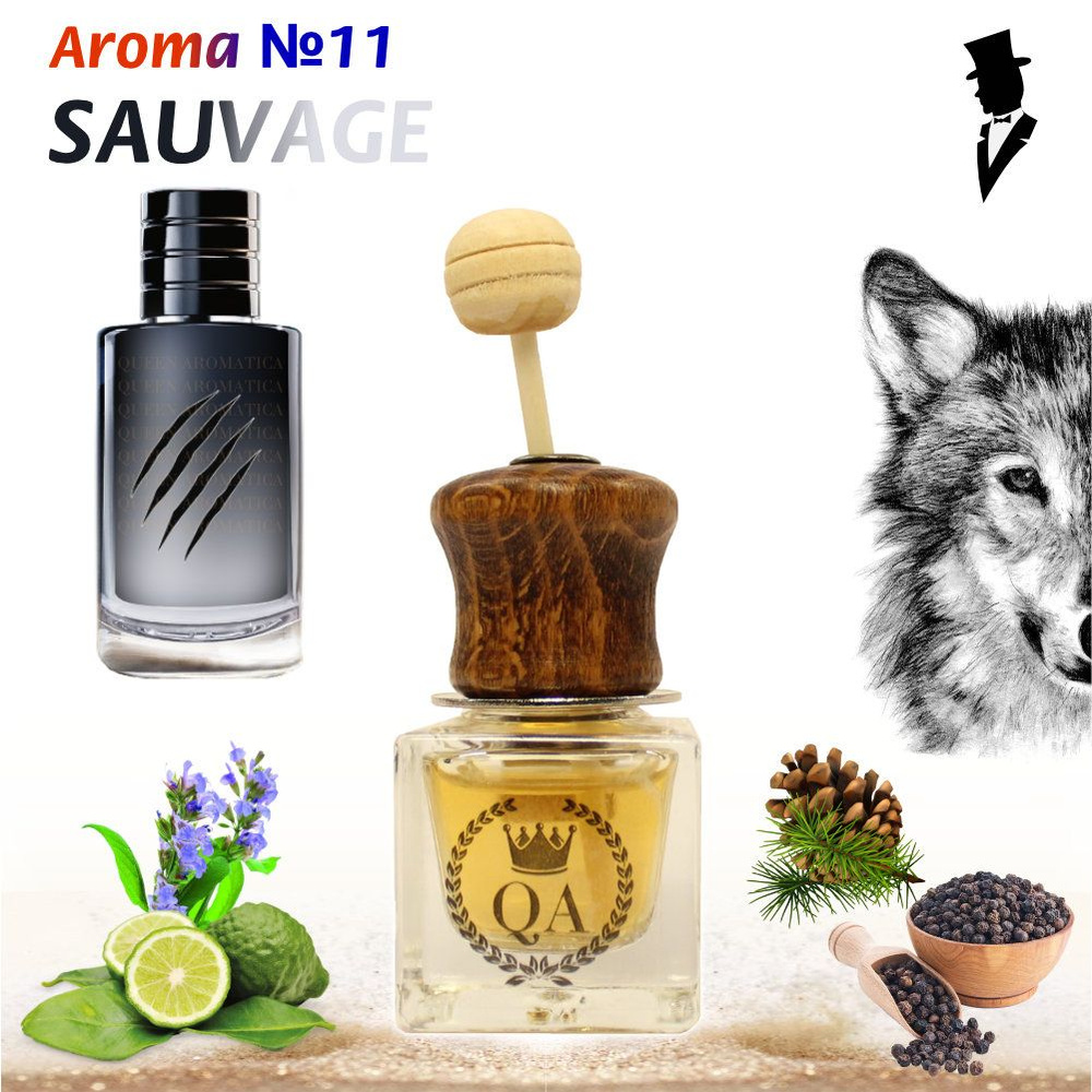 Queen Aromatica Ароматизатор для автомобиля Diffuzor - Sauvage / Ароматаизатор на дефлектор  #1