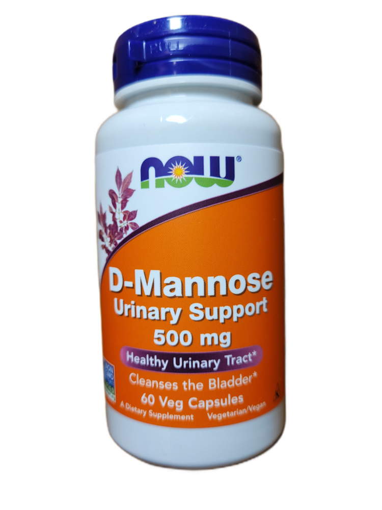 Д манноза NOW Foods D-Mannose 500 мг 60 вегетарианских капсул #1