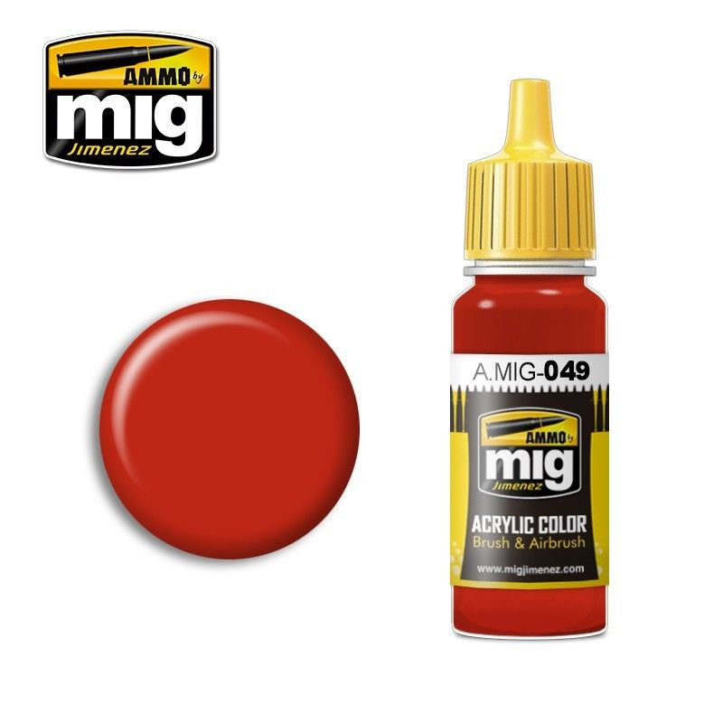 Краска акриловая RED (Красный) (Ammo Mig) (17ml) #1