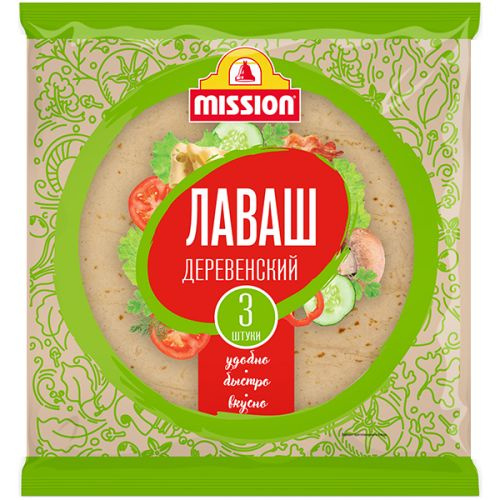 Лаваш Mission Деревенский, 30см, 3 шт, 270 г #1