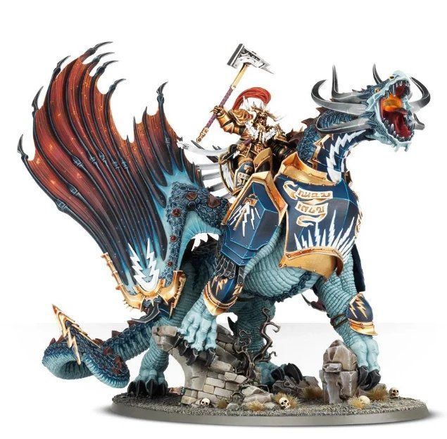 Смола Миниатюра Warhammer AOS Stormcast Eternals Lord Celestant On Stardrake / миниатюр для настольной #1