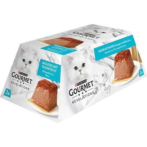 Влажный корм для взрослых кошек ProPlan Gourmet Revelations с тунцом, 2x57 гр  #1