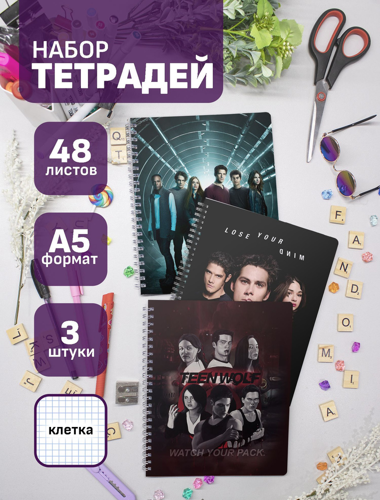 Набор тетрадей (3шт.) 48л. Teen Wolf / Волчонок #1