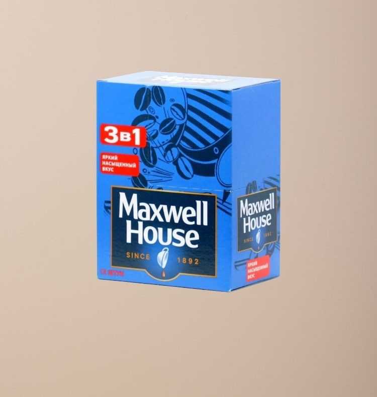 Кофейный напиток Maxwell House 3в1, 12 пакетиков по 14г в упаковке  #1