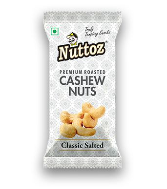 Premium Roasted Cashew Nuts CLASSIC SALTED, Nuttoz (Обжаренный кешью СОЛЁНЫЙ, Наттоз), 80 г.  #1