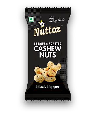 Premium Roasted Cashew Nuts BLACK PEPPER, Nuttoz (Обжаренный кешью ЧЁРНЫЙ ПЕРЕЦ, Наттоз), 80 г.  #1