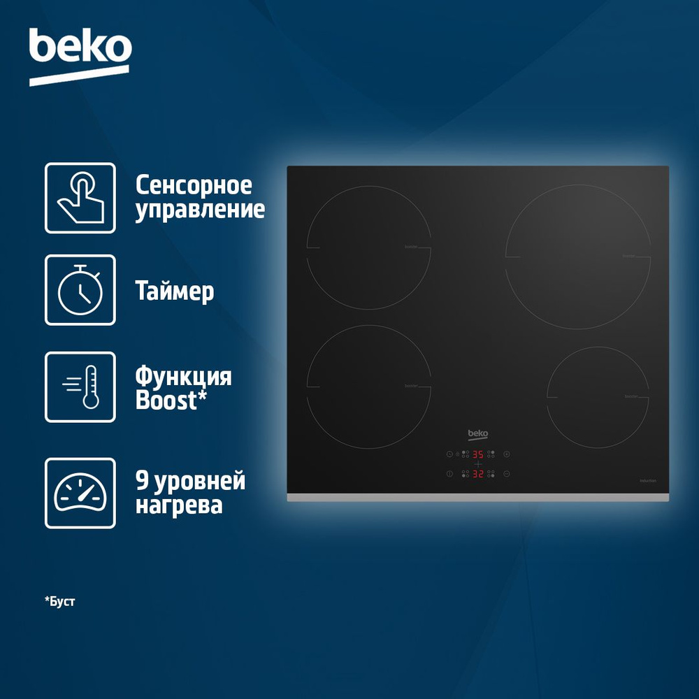 Beko Индукционная варочная панель HII64401MTX, серый металлик #1