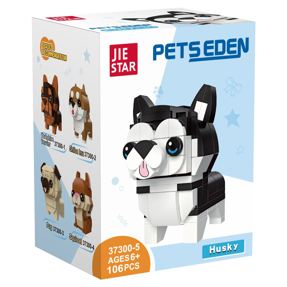 Конструктор JIE STAR Pets Eden: Хаски, 106 дет. (37300-5) #1