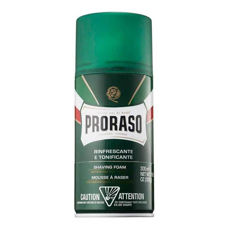 Proraso Green Refreshing Shaving Foam Пена для бритья освежающая с маслом эвкалипта и ментолом 300 мл #1