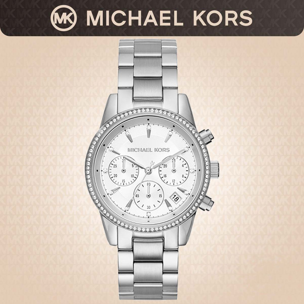 Michael Kors MK6428. Часы наручные женские кварцевые классические Майкл Корс. Со стрелками, круглым корпусом, #1