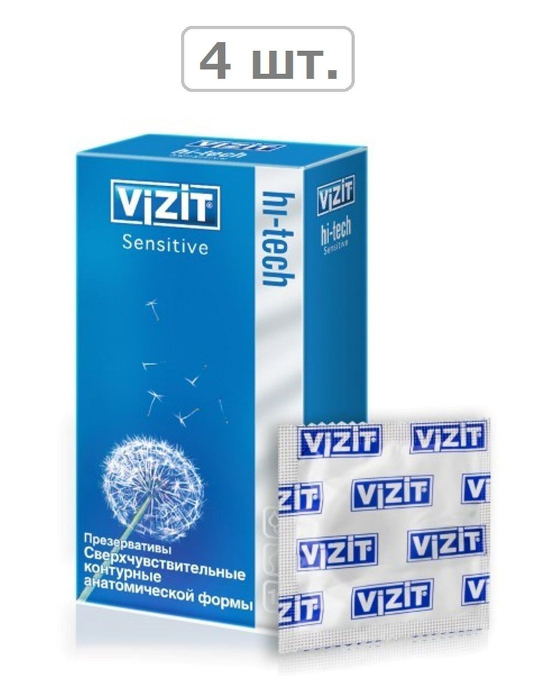 презерватив vizit hi-tech sensitive n12 - 4шт. #1