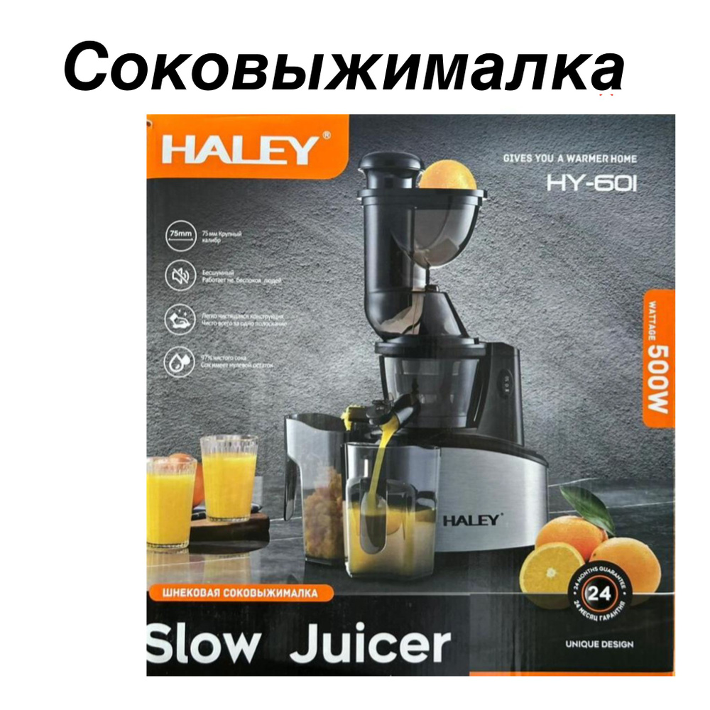 Haley Соковыжималка шнековая HY601, черный #1