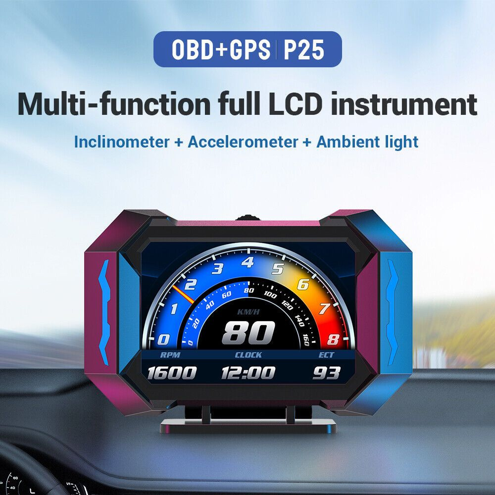 OBD+GPS Многофункциональный ЖК-дисплей HUD Head Up Display Навигация  #1