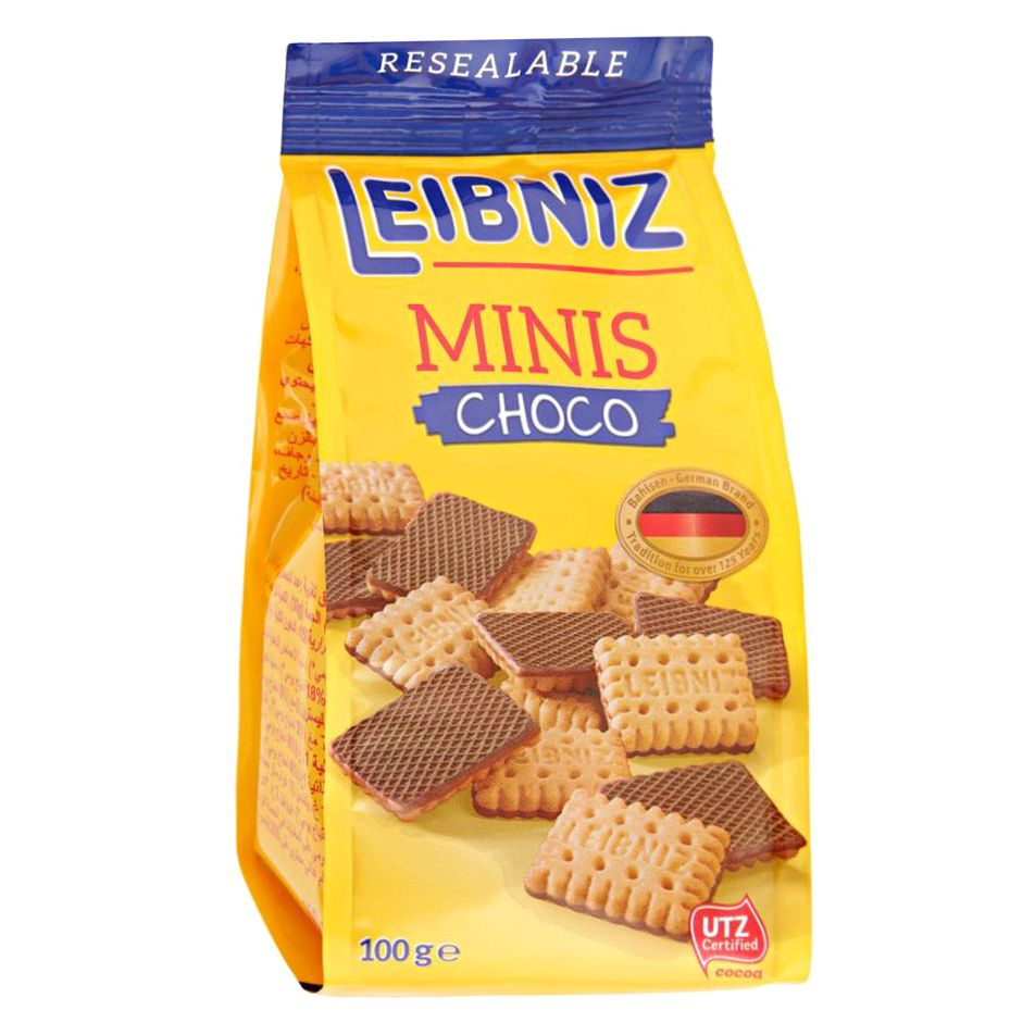 Мини-печенье BAHLSEN LEIBNIZ MINIS CHOCO сливочное с молочным шоколадом 100г  #1