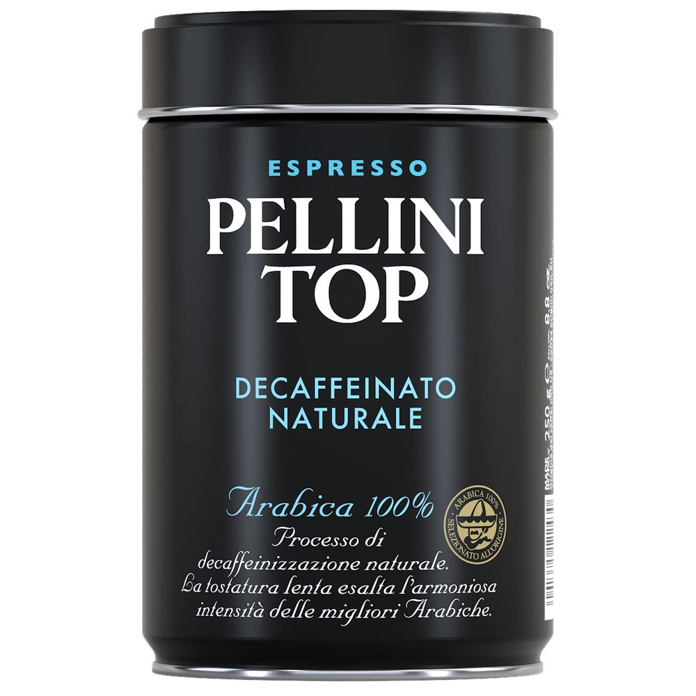 Кофе молотый Pellini Top Decaffeinato без кофеина, 250 гр ж/б #1