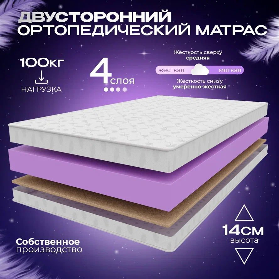 VITAFLEX Матрас Ортопедический детский односпальный беспружинный матрас 60x135 см VITAFLEX Medicine 13V #1