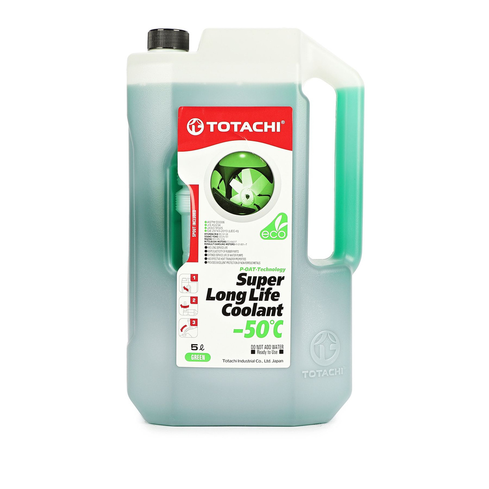 Жидкость охлаждающая низкозамерзающая TOTACHI SUPER LONG LIFE COOLANT Green -50C 5л  #1