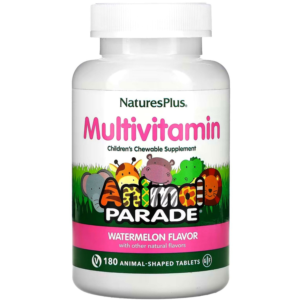 Animal Parade Multivitamin 180 chewable tabs Watermelon / Мультивитамины для Детей 180 жевательных конфет #1