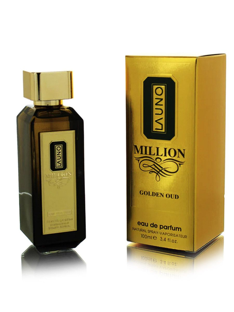 Fragrance World Launo Million Golden Oud Парфюмерная вода мужская с кожаным запахом, 100 мл  #1