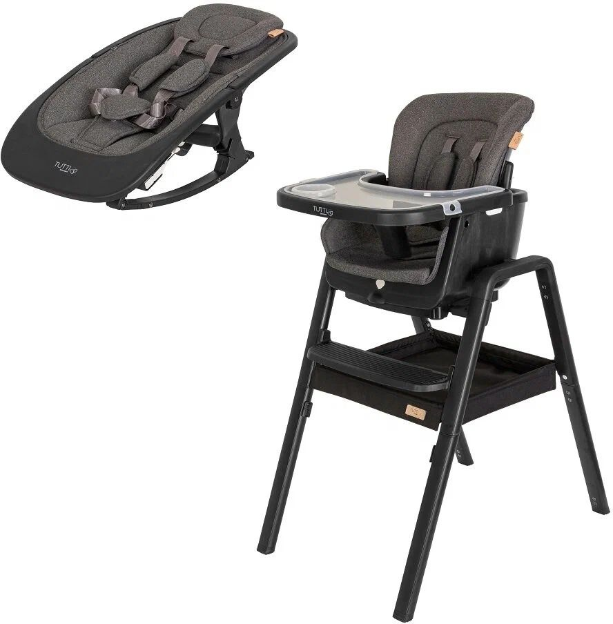 Tutti Bambini Стул для кормления High chair NOVA Complete Black/Black #1