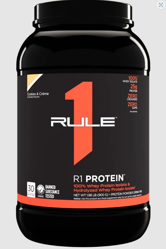 Rule One, R1 PROTEIN Isolate, Изолят, 0.9 кг (Печенье-крем) #1