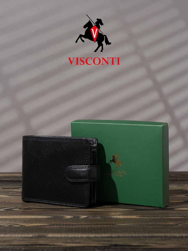 Портмоне Visconti Real Leather HT10 Black #1