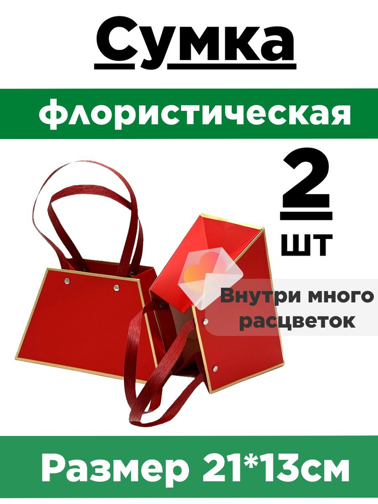 Плайм-пакет для цветов. Сумка флористическая. Коробка для букета. Набор 2 сумки.  #1