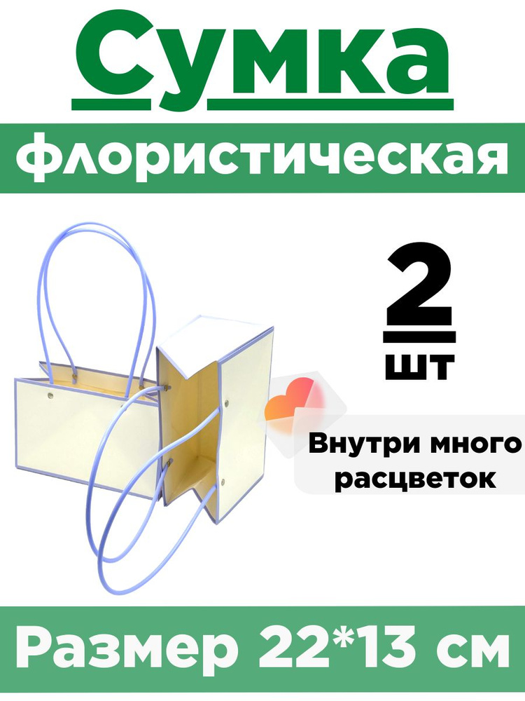 Плайм-пакет для цветов. Сумка флористическая. Коробка для букета. Набор 2 сумки.  #1