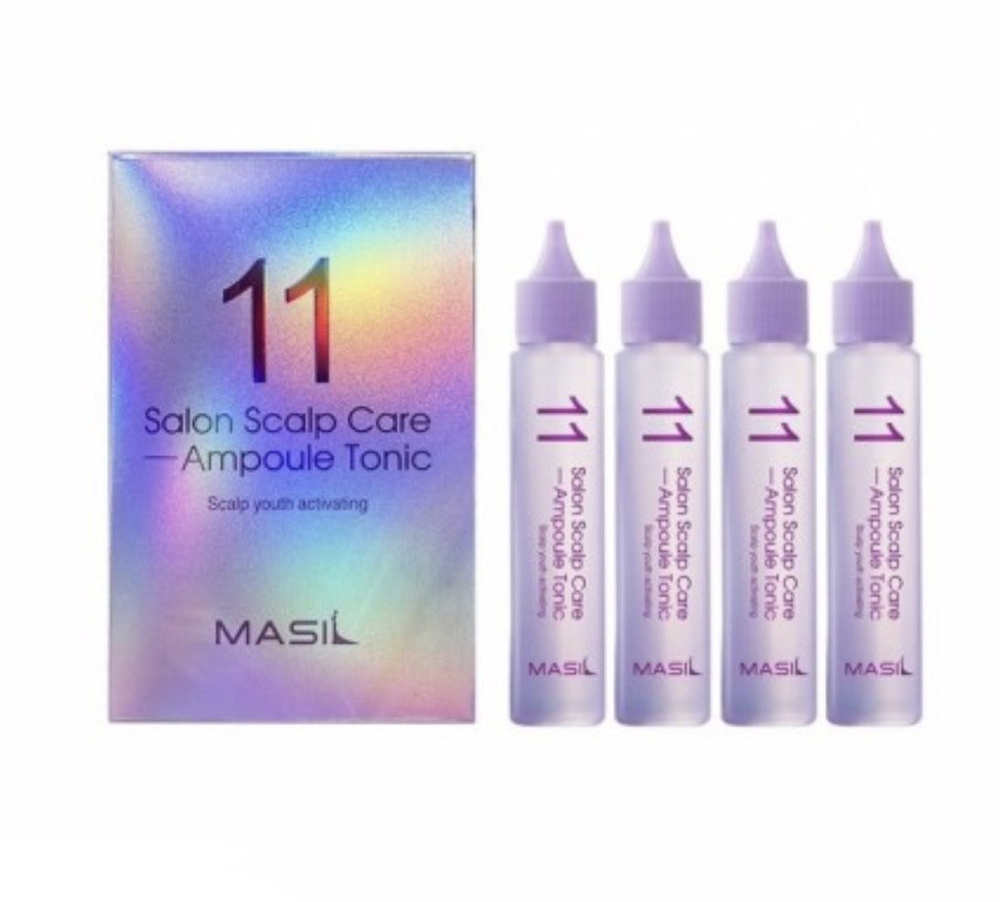 Освежающий ампульный тоник для кожи головы Masil 11 Salon Scalp Care Ampoule Tonic, 4 шт  #1