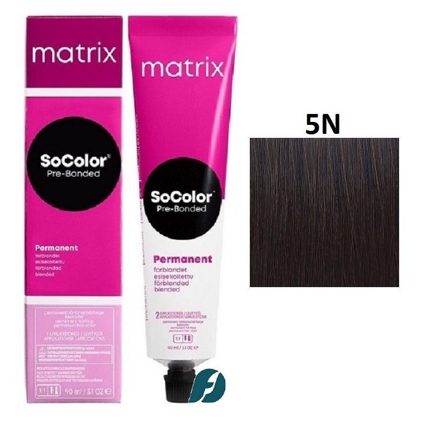 Matrix SoColor 5N Крем-краска стойкая для волос Светлый шатен, 90мл.  #1