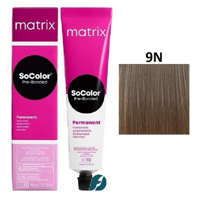 Matrix SoColor 9N Крем-краска стойкая для волос блондин очень светлый, 90 мл  #1