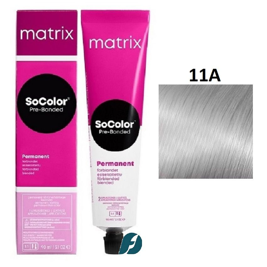 Matrix SoColor 11A Крем-краска стойкая для волос Ультра светлый блондин пепельный, 90 мл  #1