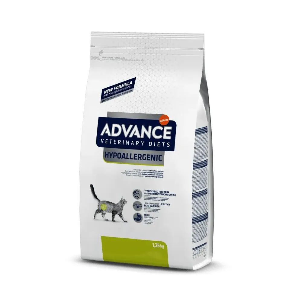 Корм сухой для кошек с проблемами ЖКТ и аллергией Advance VetDiet HYPOALLERGENIC, 1,25кг  #1