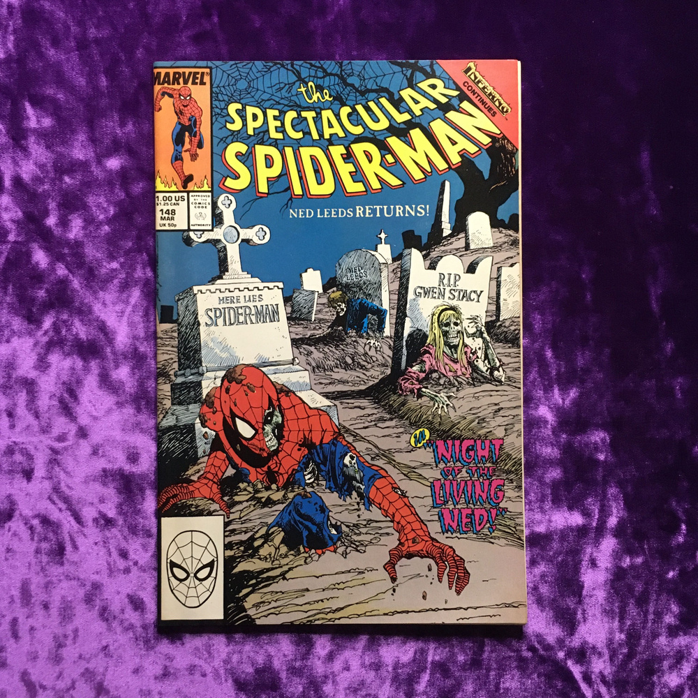 The spectacular Spider-man. Night of the Living Ned! Vol.1 No 148 MAR 1989. Оригинальный комикс на английском #1