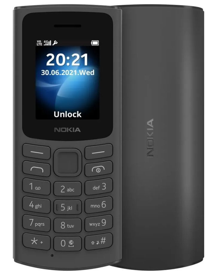 Сотовый телефон Nokia 105 TA-1557 DS черный (2G,2*SIM,1.8",160х128,1000 мАч,FM-радио,BT,фонарик)  #1