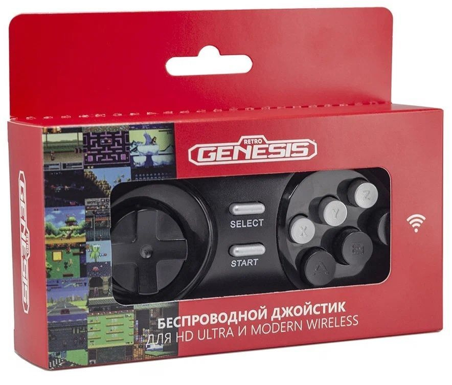 Retro Genesis Геймпад Genesis Controller 16 Bit P1, Bluetooth, черный #1