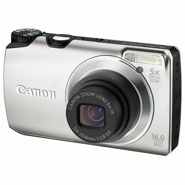 Canon Компактный фотоаппарат PowerShot A3300 IS, серебристый #1