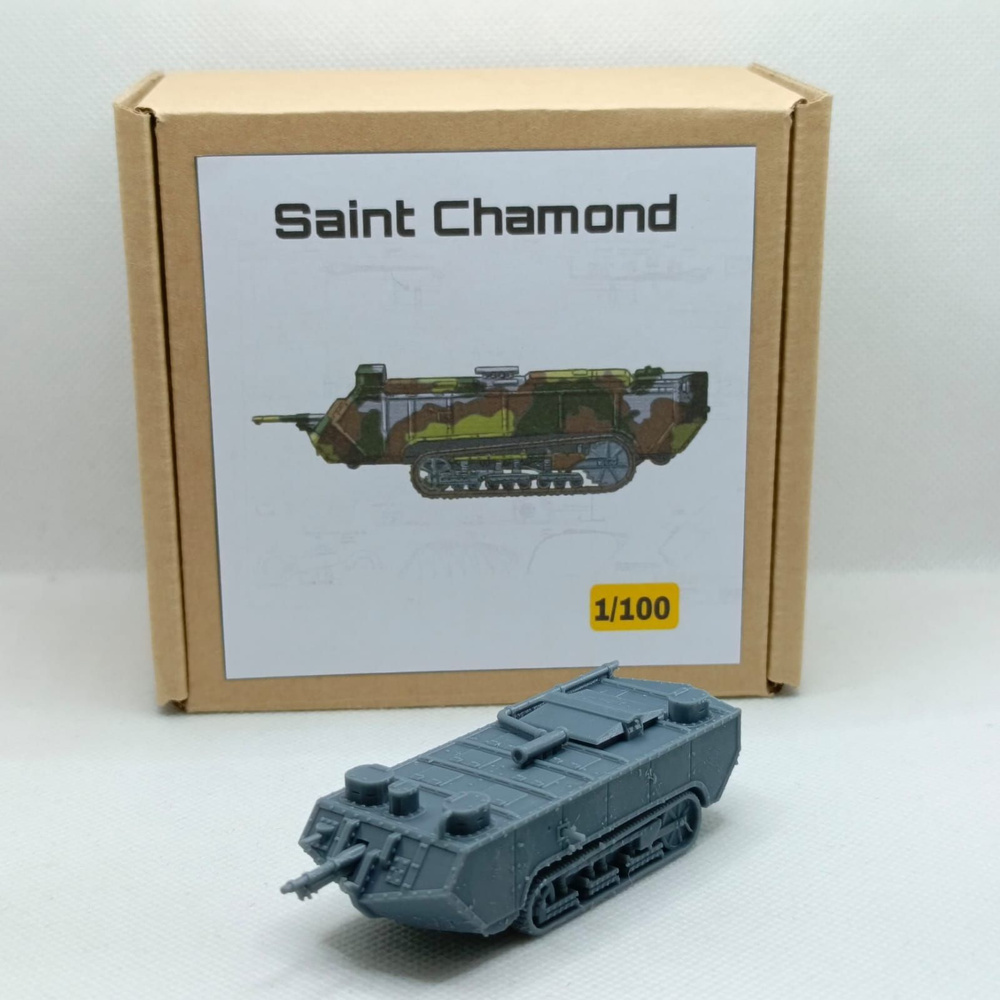 Модель танка Saint-Chamond, масштаб 1:100 #1