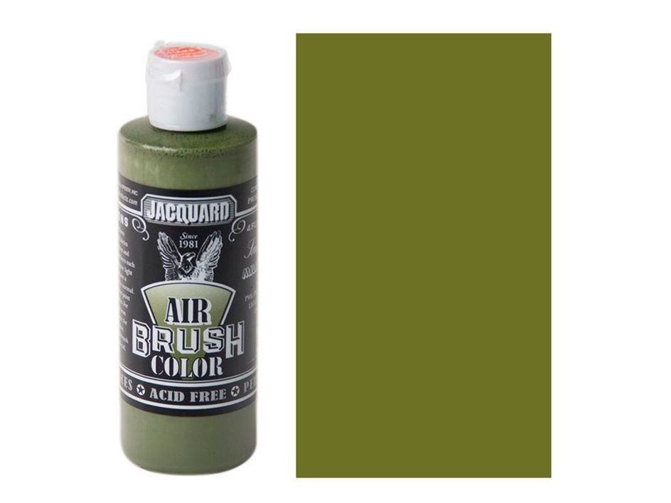 Краска Jacquard Airbrush Color JAB2453 / Зеленый армейский 118мл #1