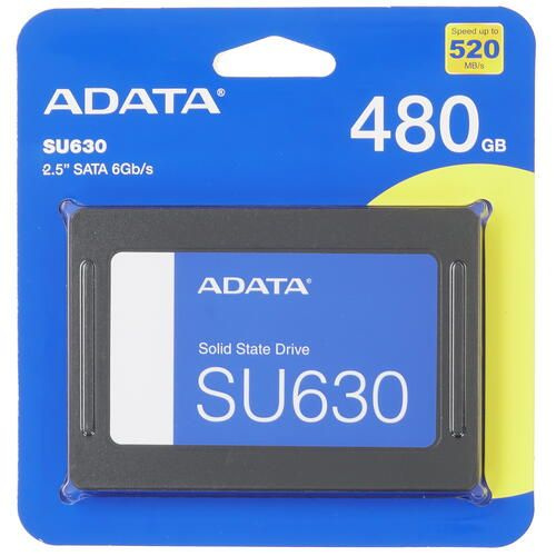 ADATA 480 ГБ Внутренний SSD-диск 480 ГБ, 520 Мбайт/сек, 100 ТБ ([ASU630SS-480GQ-R])  #1