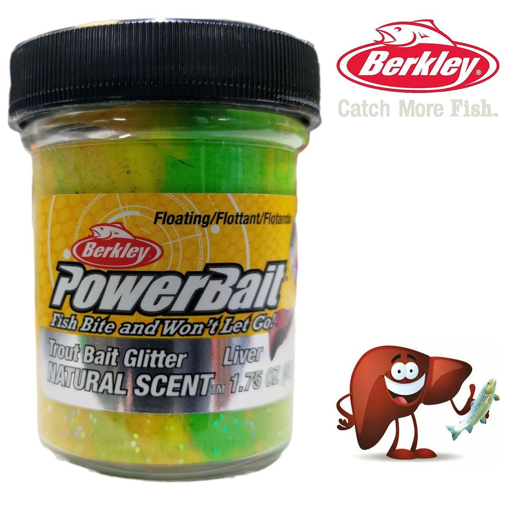 Паста Berkley PowerBait Natural Scent Trout Bait Liver Rainbow 50g #1