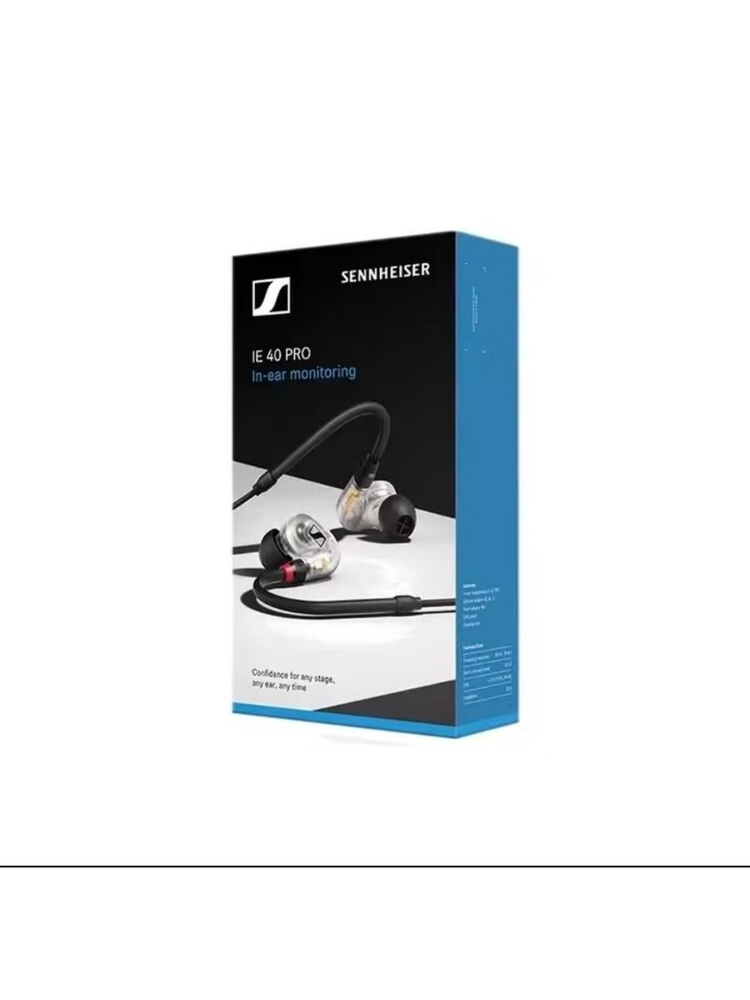 Sennheiser Наушники проводные с микрофоном, 3.5 мм, 6.3 мм, прозрачный  #1