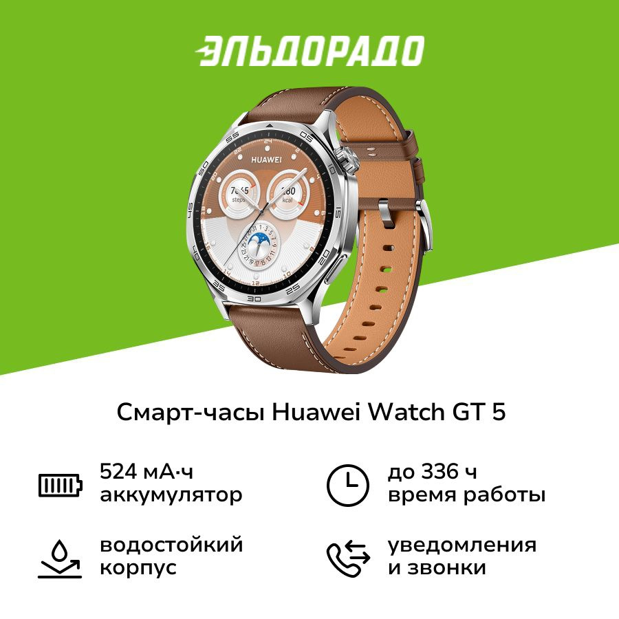 Смарт-часы HUAWEI Watch GT 5 46mm Brown #1