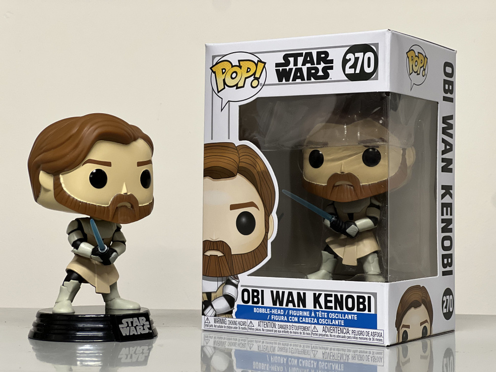 Фигурка Funko Pop! Star Wars: Obi-Wan Kenobi (Фанко Поп Оби-Ван Кеноби из мультика Звёздные войны: Войны #1