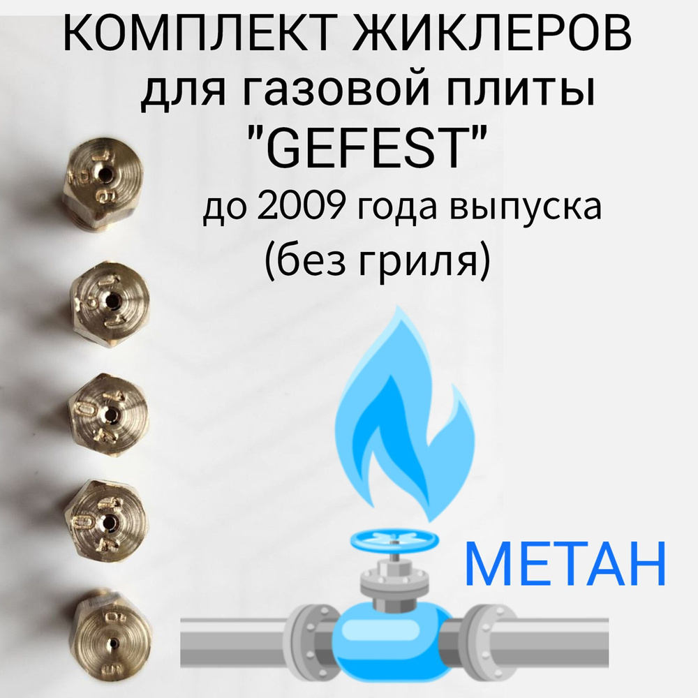 Жиклеры (форсунки/сопла) для газовой плиты "GEFEST" на природный газ до 2009г.  #1