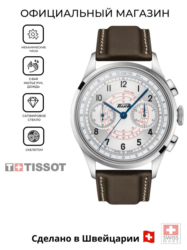 Мужские механические швейцарские часы-хронограф Tissot Telemeter T142.462.16.052.00 (T1424621603200) #1